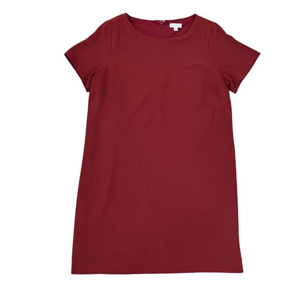 Charming Charlie Red/Maroon Short Sleeve Shift Dress - SIZE LARGE - Picture 2 of 10